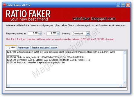 what are the tools to fake ratio on torrents